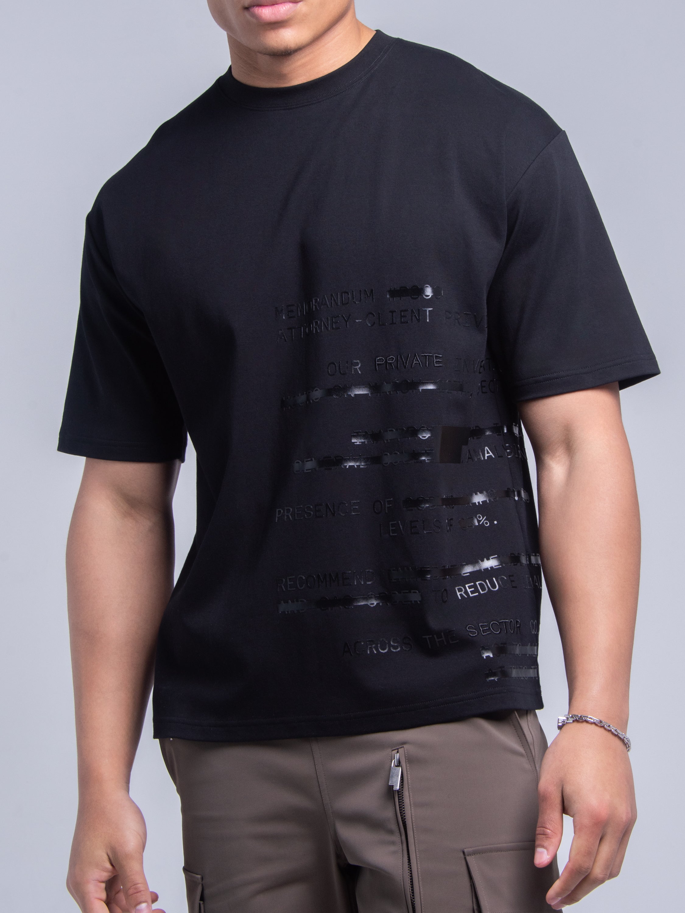 Redacted Text Tee